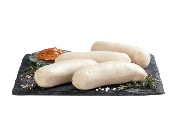 Saucisses blanches à la moutarde douce