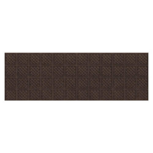 2' x 6' All Purpose Runner - Brown Lattice Squares
