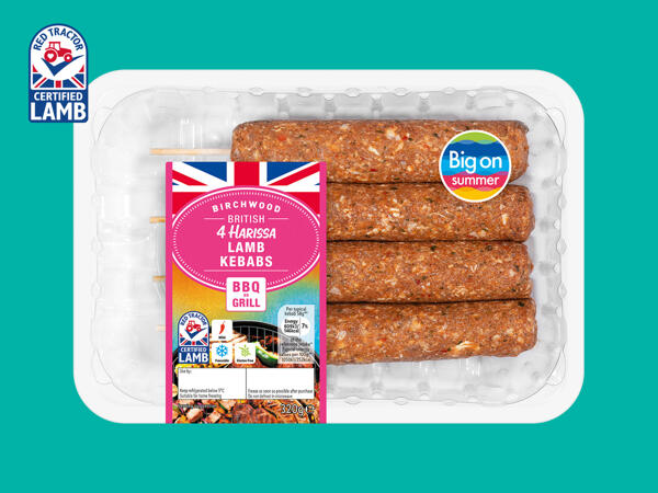 Birchwood 4 Harissa British Lamb Kebabs