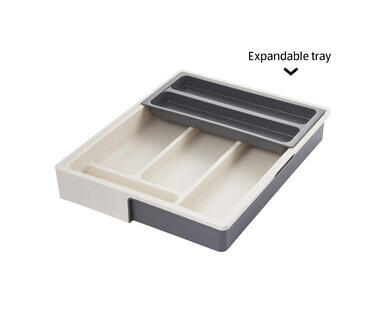 Expandable Cutlery and Utensil Tray 