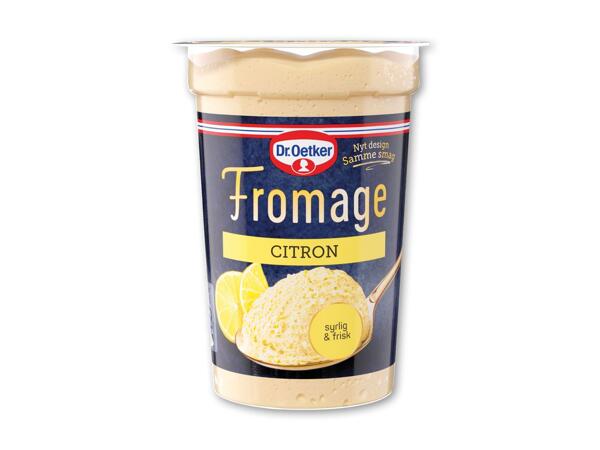 Vanilje-, chokolademousse eller citronfromage