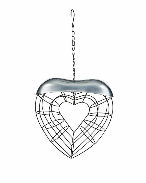 Bird Box Heart Fat Ball Bird Feeder