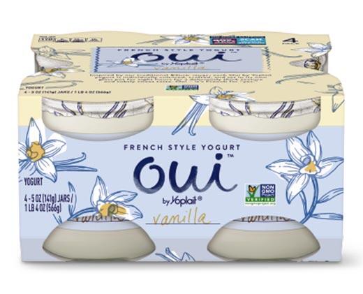 Oui 
 Vanilla or Strawberry French Style Yogurt 4-Pack