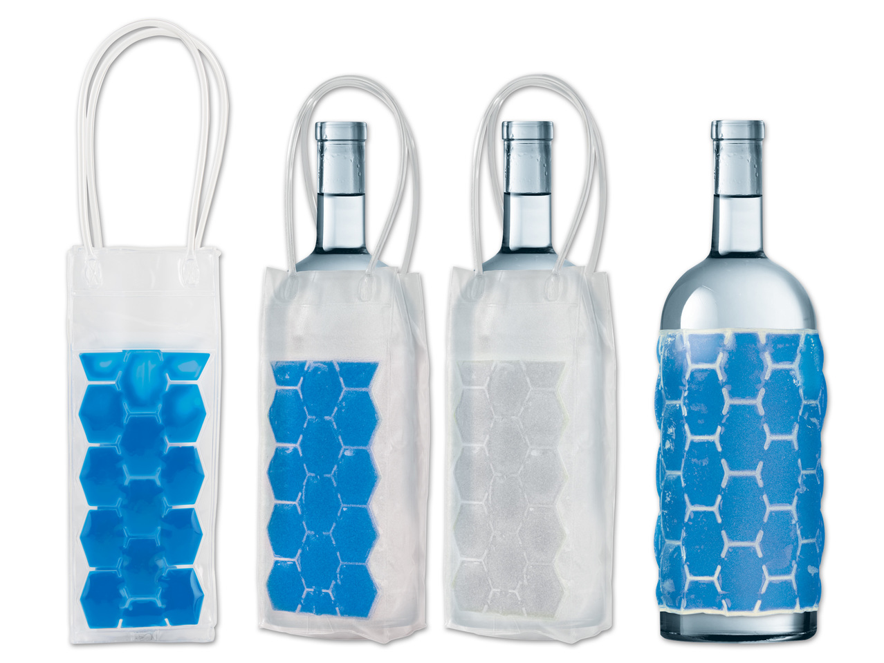 Getränkekühltasche oder Kühlmanschette, 2 Stück