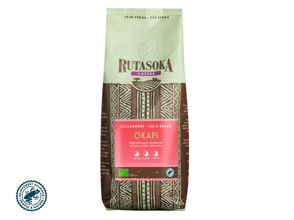 Rutasoka Okapi ekologiska kaffebönor