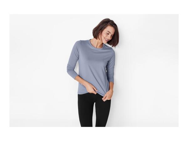 Esmara Ladies' Blue Thermal Long-Sleeve Top