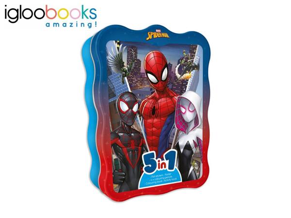Igloo Books Happiest Tins: 5-in-1 Activity Tin Spider-Man