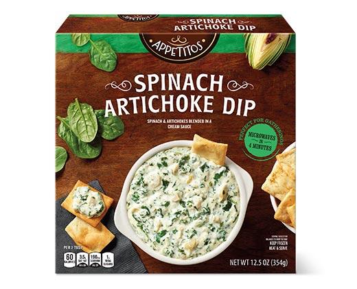 Appetitos Frozen Dips Spinach Artichoke or Buffalo Chicken