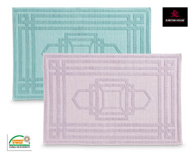 Luxury Jacquard Woven Cotton Bath Mat