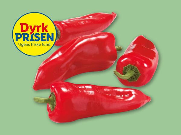 Rød snackpeber