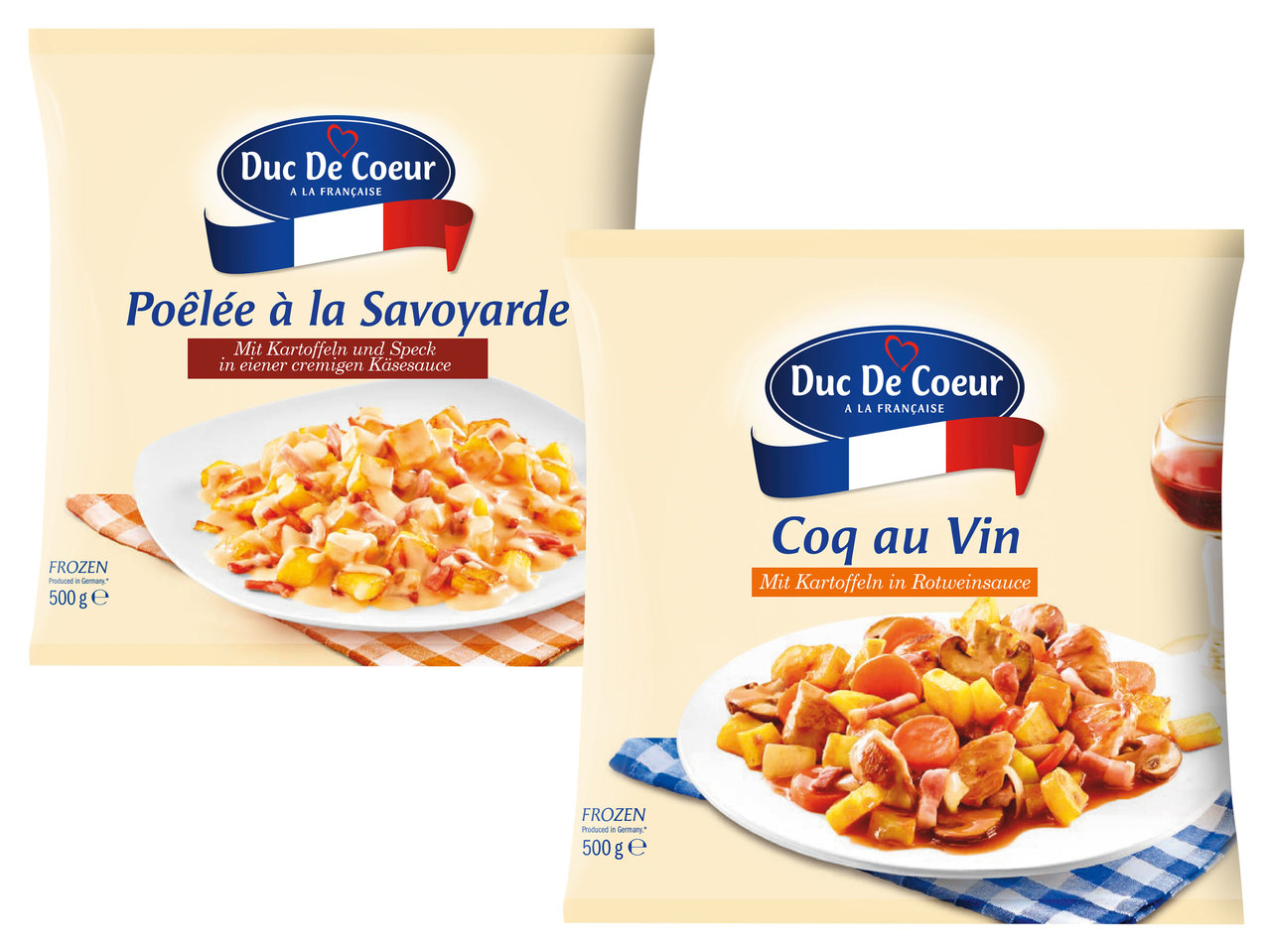 DUC DE COEUR Coq au Vin/Poêlée à la Savoyarde