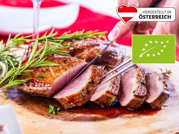 Frisches Bio-Entenfilet