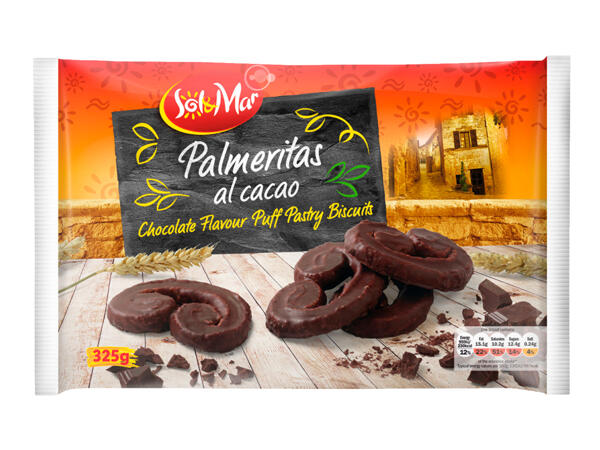 Sol & Mar Chocolate Flavour Puff Pastry Biscuits