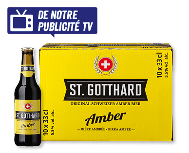 Bière suisse ambrée ST. GOTTHARD