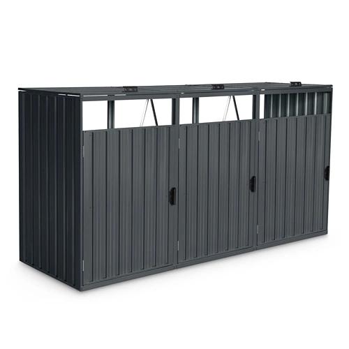 HOME DELUXE Mülltonnenbox CUBO, 3 x 240 L