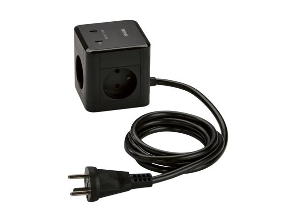 TRONIC(R) Stikdåseterning med USB-porte