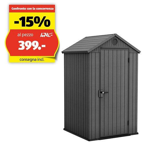 KETER Casetta degli attrezzi Darwin 4x4, 125.8 x 117 x 205 cm