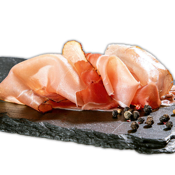 Schinkenspeck zugeschnitten