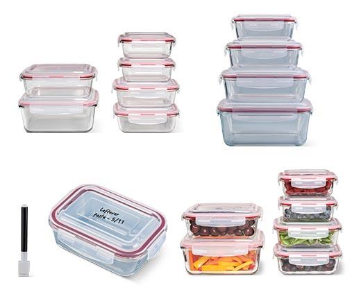Crofton 12pc Glass Bowl with Snapping Lid