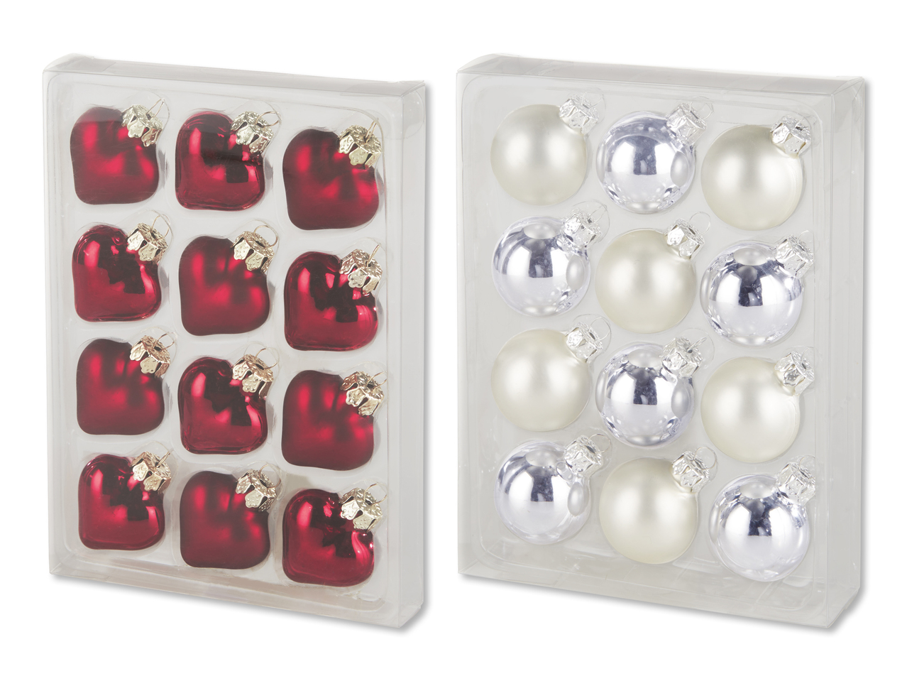 Boules de Noël, lot de 12