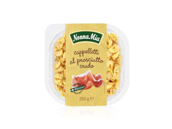 Cappelletti with raw Ham