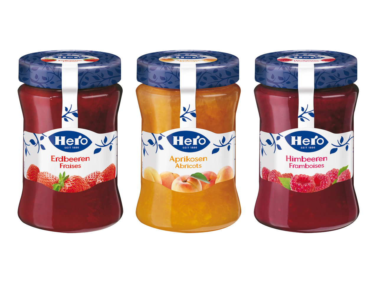 Confiture Hero fraise/ abricot/ framboise