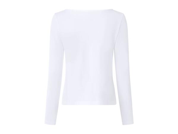 Esmara Ladies' White & Black Long Sleeve Tops - 2 Pack
