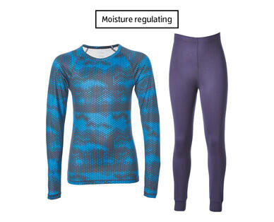 Children's Ski Thermal Underwear 2pc - Charcoal, Blue Camo or Navy