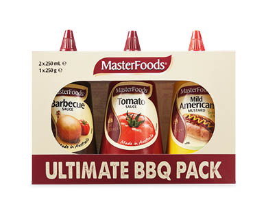 Masterfoods Ultimate BBQ Sauce Pack 2 x 250ml and 1 x 250g