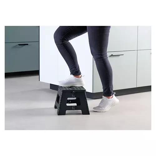 Folding Step Stool, Gray