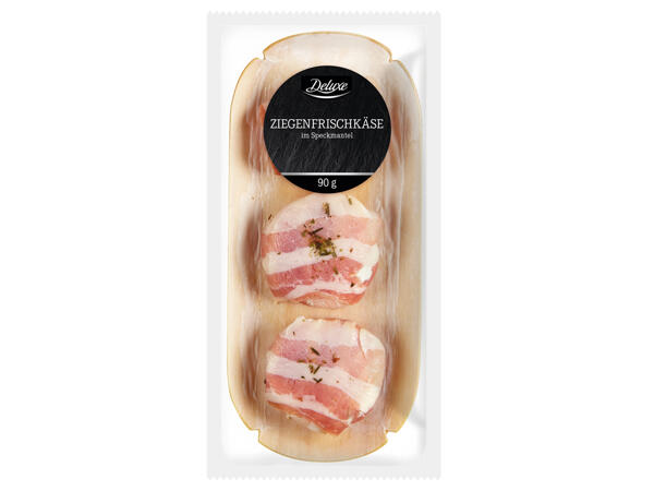 Ziegenfrischkäse im Speckmantel