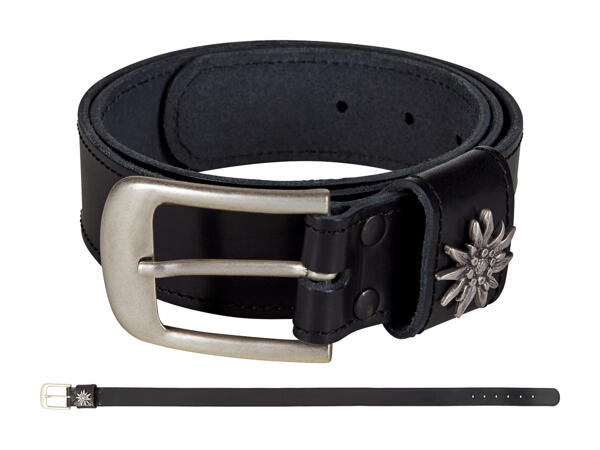 Cintura in pelle con stella alpina