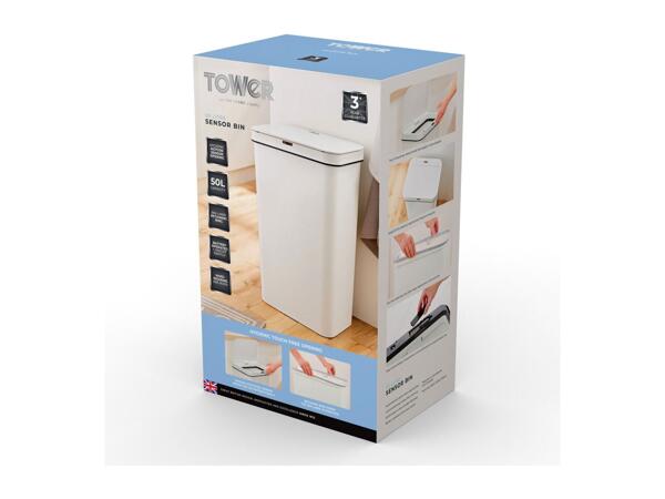 Tower 50L Sensor Bin