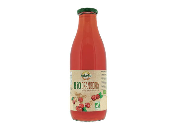 Boisson au cranberry Bio à base de concetré