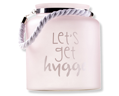 Candela in vaso di vetro "Hygge"