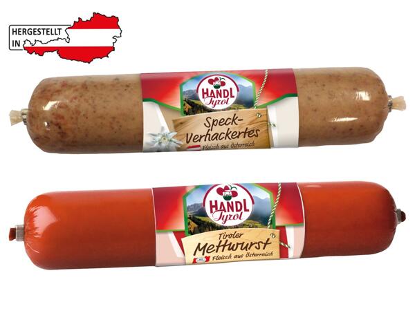Tiroler Mettwurst/​Speck-Verhackertes