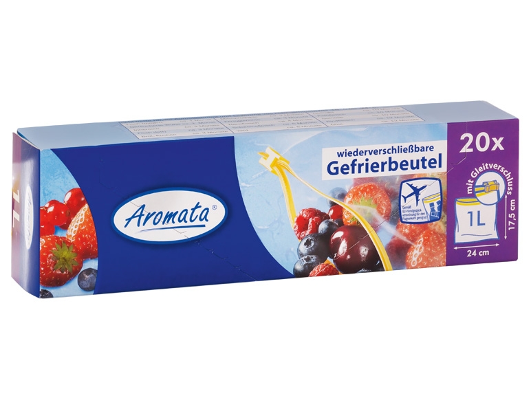 AROMATA Gefrierbeutel mit Zippverschluss