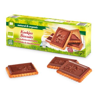 Biscuits bio au chocolat au lait