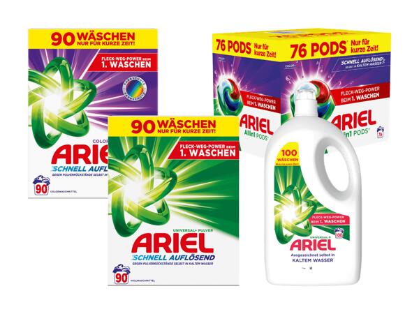 Pods, Flüssig- oder Pulverwaschmittel