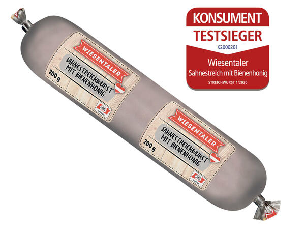 WIESENTALER Sahnestreichwurst mit Bienenhonig