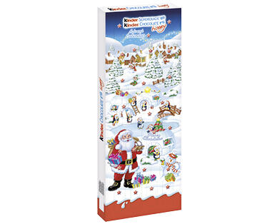 KINDER(R) 
 CALENDRIER DE L'AVENT GARNI DE FIGURINES EN CHOCOLAT FOURRÉ