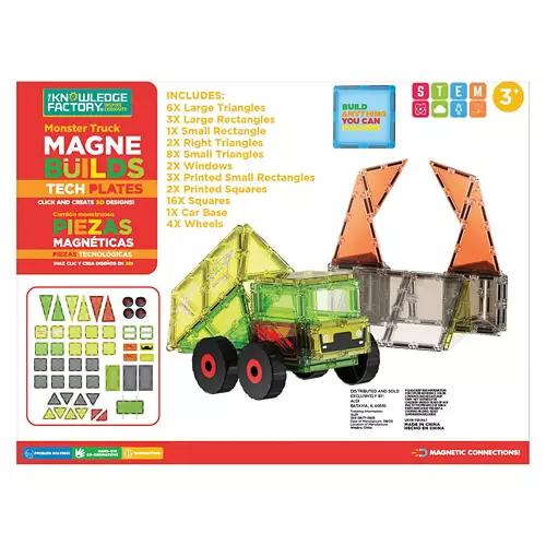 48 Piece Monster Truck Magnetic Tiles Build Plates
