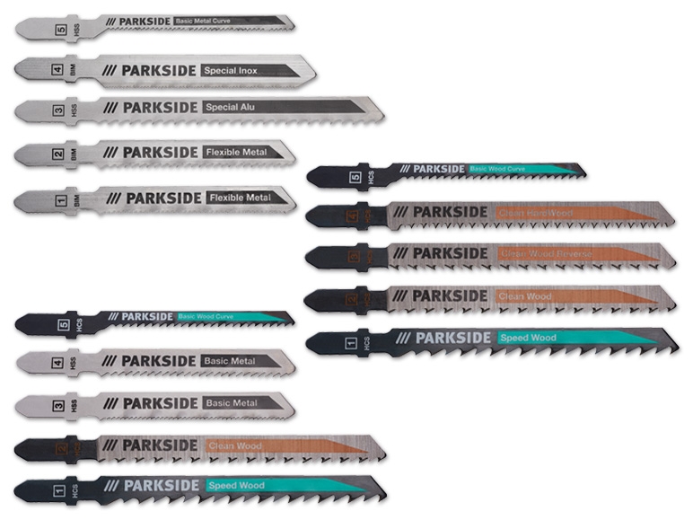 PARKSIDE(R) Stichsägeblatt-Set, 5-teilig