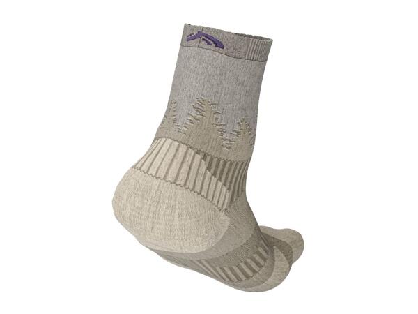 CRIVIT Adults' Beige & Purple Outdoor Socks - 2 Pairs