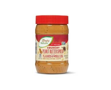 Simply Nature Crunchy Peanut Butter Spread with Flaxseed and Chia