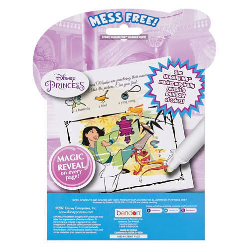 Disney Princess Character Magic Ink with Mess Free Marker