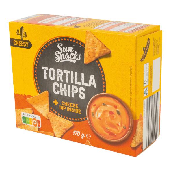 SUN SNACKS(R) 				Chips tortilla avec sauce dip