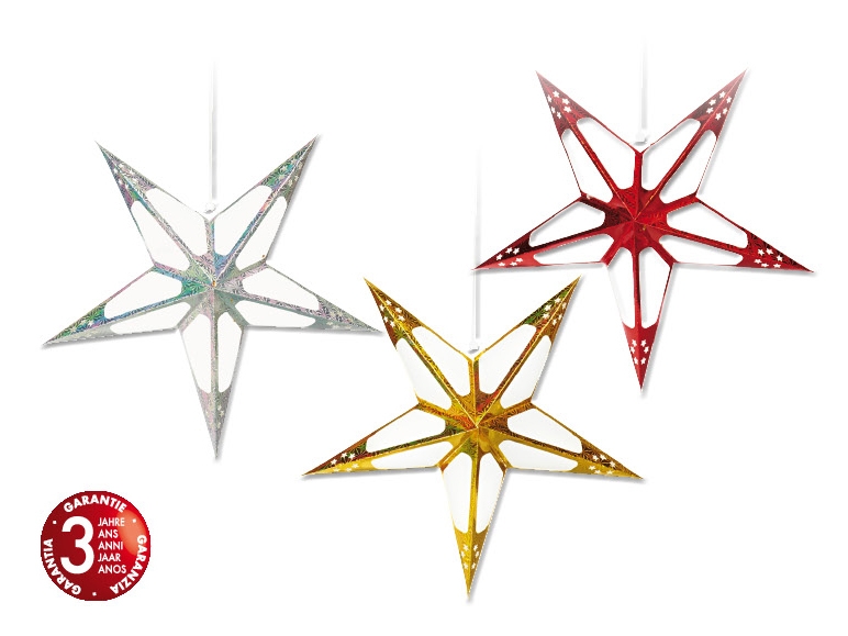 Etoile lumineuse à effet holographique