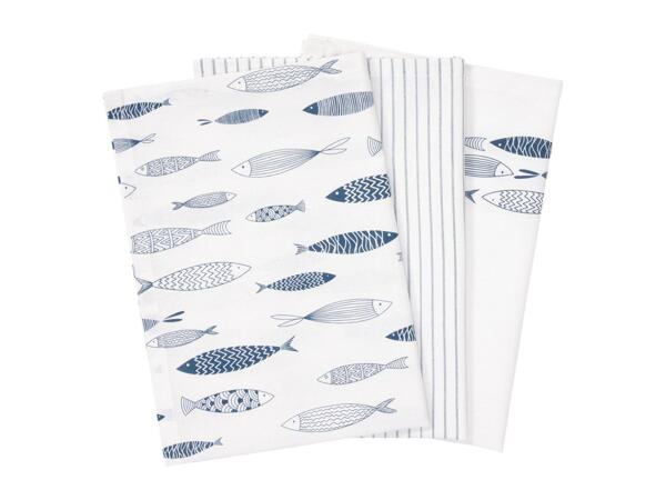 Livarno Home Tea Towels - Set of 3