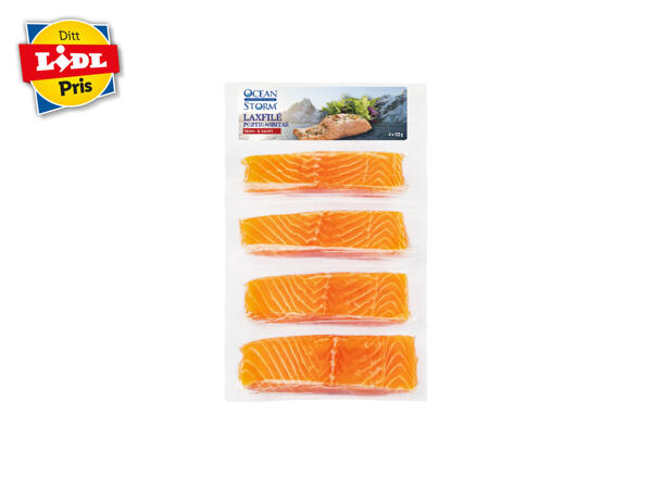 Laxfilé i portioner